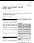 Cover page: A Novel Sequentially Evolved EML4-ALK Variant 3 G1202R/S1206Y Double Mutation In Cis Confers Resistance to Lorlatinib: A Brief Report and Literature Review.