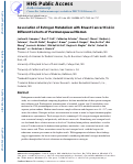 Cover page: Association of Estrogen Metabolism with Breast Cancer Risk in Different Cohorts of Postmenopausal Women