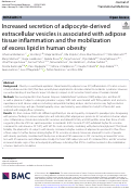 Cover page: Increased secretion of adipocyte-derived extracellular vesicles is associated with adipose tissue inflammation and the mobilization of excess lipid in human obesity.