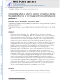 Cover page: Oral shelling within an adaptive radiation of pupfishes: Testing the adaptive function of a novel nasal protrusion and behavioural preference.