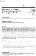 Cover page: Speculating on collapse: Unrealized socioecological fixes of agri-food tech