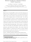 Cover page: Multiclass Classification of Distributed Memory Parallel Computations