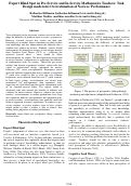 Cover page: Expert Blind Spot in Pre-Service and In-Service Mathematics Teachers: Task Design moderates Overestimation of Novices’ Performance