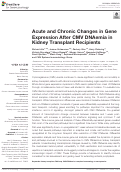 Cover page: Acute and Chronic Changes in Gene Expression After CMV DNAemia in Kidney Transplant Recipients.