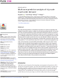 Cover page: Multi-zone prediction analysis of city-scale travel order demand.