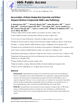 Cover page: Association of brain heptachlor epoxide and other organochlorine compounds with lewy pathology