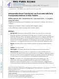 Cover page: Association Between Intraoperative Blood Transfusions and Early Postoperative Delirium in Older Adults