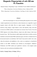 Cover page: Magnetic fingerprints of sub-100 nm Fe dots