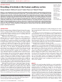 Cover page: Encoding of melody in the human auditory cortex.