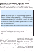 Cover page: Rituximab in relapsing and progressive forms of multiple sclerosis: a systematic review.