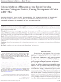 Cover page: Colonic Inhibition of Phosphatase and Tensin Homolog Increases Colitogenic Bacteria, Causing Development of Colitis in Il10-/- Mice