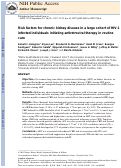 Cover page: Risk factors for chronic kidney disease in a large cohort of HIV-1 infected individuals initiating antiretroviral therapy in routine care