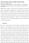 Cover page: Stochastic modeling of climatic variability in dendrochronology