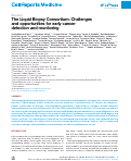 Cover page: The Liquid Biopsy Consortium: Challenges and opportunities for early cancer detection and monitoring