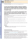 Cover page: Coronary sinus biomarker sampling compared to peripheral venous blood for predicting outcomes in patients with severe heart failure undergoing cardiac resynchronization therapy: The BIOCRT study