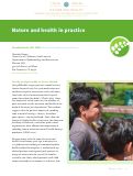 Cover page: Nature and health in practice