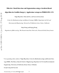 Cover page: Effective Cloud Detection and Segmentation using a Gradient-Based Algorithm for Satellite Imagery; Application to improve PERSIANN-CCS Effective Cloud Detection and Segmentation using a Gradient-Based Algorithm for Satellite Imagery; Application to improve PERSIANN-CCS