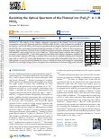 Cover page of Revisiting the Optical Spectrum of the Plutonyl Ion (PuO2)2+ in 1 M HClO4