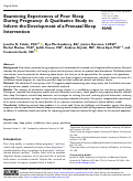 Cover page: Examining Experiences of Poor Sleep During Pregnancy: A Qualitative Study to Inform the Development of a Prenatal Sleep Intervention.