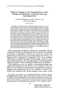 Cover page: Effects of changes in job characteristics on work attitudes and behaviors: A naturally occurring quasi-experiment