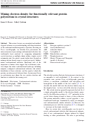 Cover page: Mining electron density for functionally relevant protein polysterism in crystal structures