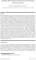 Cover page: An energy-based analysis framework for soil structure interaction systems