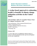 Cover page: A wedge-based approach to estimating health co-benefits of climate change mitigation activities in the United States