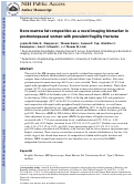 Cover page: Bone marrow fat composition as a novel imaging biomarker in postmenopausal women with prevalent fragility fractures