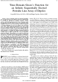 Cover page: Time-domain Green's function for an infinite sequentially excited periodic line array of dipoles