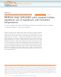 Cover page: Methane seep carbonates yield clumped isotope signatures out of equilibrium with formation temperatures