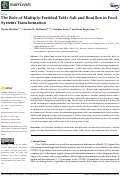 Cover page: The Role of Multiply-Fortified Table Salt and Bouillon in Food Systems Transformation