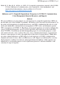 Cover page: U.S. Nonprofit Organizations Respond to the COVID-19 Crisis: The Influence of Communication, Crisis Experiences, Crisis Management, and Organizational Characteristics