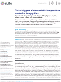 Cover page: Taste triggers a homeostatic temperature control in hungry flies