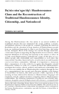 Cover page: Dę'ni:s nisa'sgao'dę?: Haudenosaunee Clans and the Reconstruction of Traditional Haudenosaunee Identity, Citizenship, and Nationhood