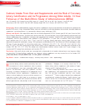 Cover page: Calcium Intake From Diet and Supplements and the Risk of Coronary Artery Calcification and its Progression Among Older Adults: 10‐Year Follow‐up of the Multi‐Ethnic Study of Atherosclerosis (MESA)