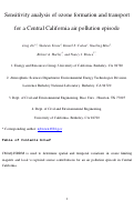 Cover page: Sensitivity analysis of ozone formation and transport for a Central California air pollution episode