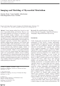 Cover page: Imaging and Modeling of Myocardial Metabolism