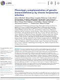 Cover page: Phenotypic complementation of genetic immunodeficiency by chronic herpesvirus infection