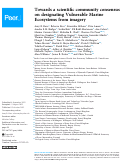 Cover page: Towards a scientific community consensus on designating Vulnerable Marine Ecosystems from imagery