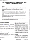 Cover page: Part I: Background and Clinical Considerations for Stress Fractures in Female Military Recruits.