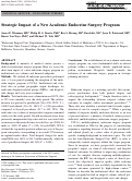 Cover page: Strategic Impact of a New Academic Endocrine Surgery Program