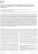 Cover page: Selection of Drug Resistance-Mediating Plasmodium falciparum Genetic Polymorphisms by Seasonal Malaria Chemoprevention in Burkina Faso