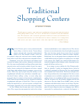 Cover page: Traditional Shopping Centers