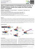 Cover page: Trans-complementation by the RecB nuclease domain of RecBCD enzyme reveals new insight into RecA loading upon χ recognition