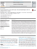 Cover page: Evapotranspiration across plant types and geomorphological units in polygonal Arctic tundra