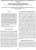 Cover page: Dependent Choices in Employee Selection: Modeling Choice Compensation andConsistency