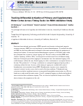 Cover page: Tracking differential activation of primary and supplementary motor cortex across timing tasks: An fNIRS validation study