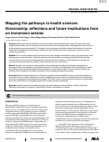 Cover page: Mapping the pathways to health sciences librarianship: reflections and future implications from an immersion session.