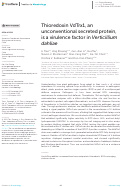 Cover page: Thioredoxin VdTrx1, an unconventional secreted protein, is a virulence factor in Verticillium dahliae