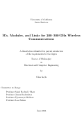 Cover page: ICs, Modules, and Links for 200–300GHz Wireless Communications